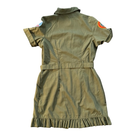 Top Gun Green Dress with Patches - Picture 2 of 7
